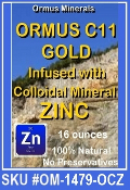Ormus Minerals Ormus C11 Infused Colloidal Mineral ZINC Ormus Minerals Ormus C11 Infused Colloidal Mineral ZINC