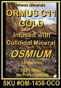 Ormus Minerals Ormus C11 Gold Infused CM OSMIUM