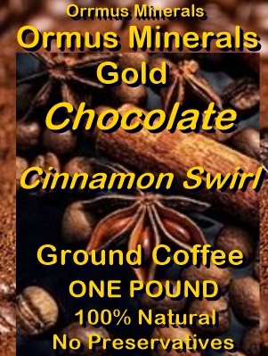 Ormus Minerals Ormus Gold Chocolate Cinnamon Swirl Ground Coffee CL Ormus Minerals Ormus Gold Chocolate Cinnamon Swirl Ground Coffee CL