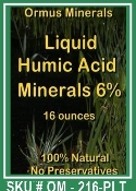 Ormus Minerals Liquid Humic Acid Minerals 6 Percent
