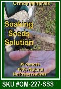 ormus Minerals sOAKING seed Solution