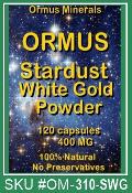 Ormus Minerals ORMUS Stardust White Gold Powder caps Ormus Minerals ORMUS Stardust White Gold Powder caps