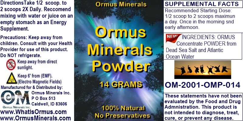 Ormus Minerals ORMUS MINERALS POWDER